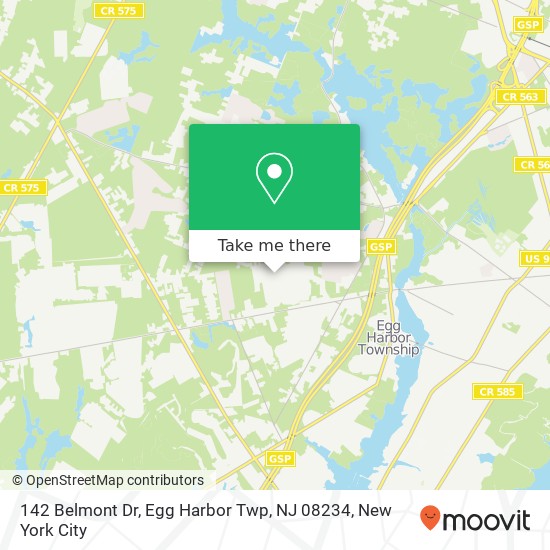 142 Belmont Dr, Egg Harbor Twp, NJ 08234 map