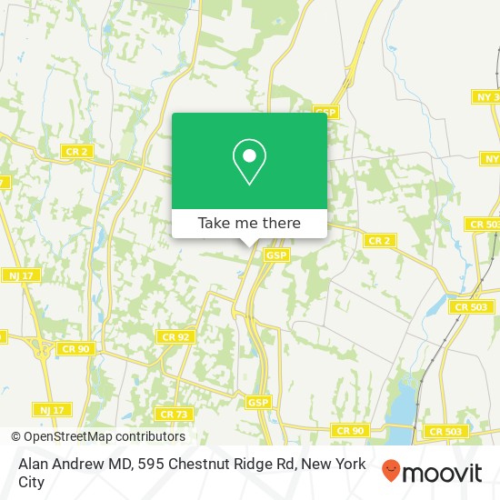 Alan Andrew MD, 595 Chestnut Ridge Rd map