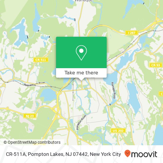 Mapa de CR-511A, Pompton Lakes, NJ 07442