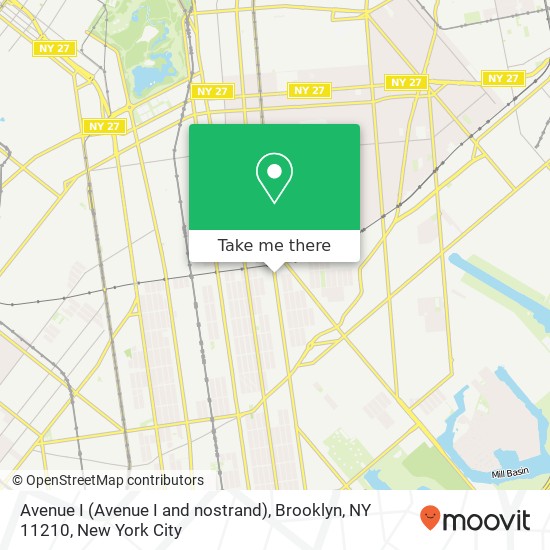 Avenue I (Avenue I and nostrand), Brooklyn, NY 11210 map
