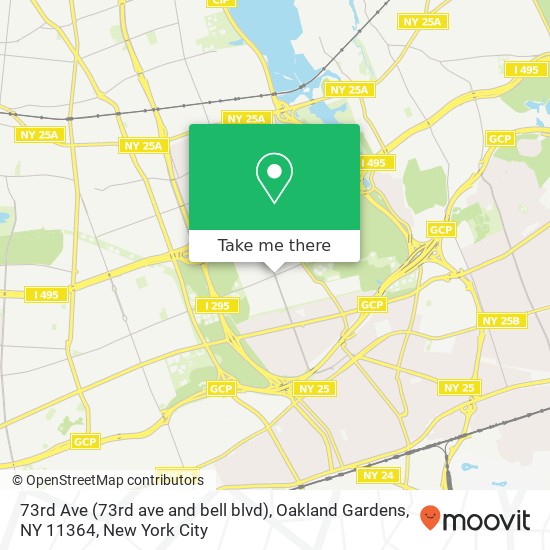 73rd Ave (73rd ave and bell blvd), Oakland Gardens, NY 11364 map