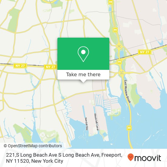 Mapa de 221,S Long Beach Ave S Long Beach Ave, Freeport, NY 11520