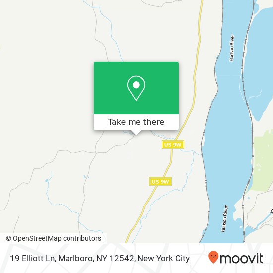 Mapa de 19 Elliott Ln, Marlboro, NY 12542