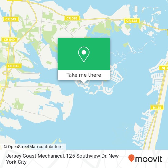 Mapa de Jersey Coast Mechanical, 125 Southview Dr