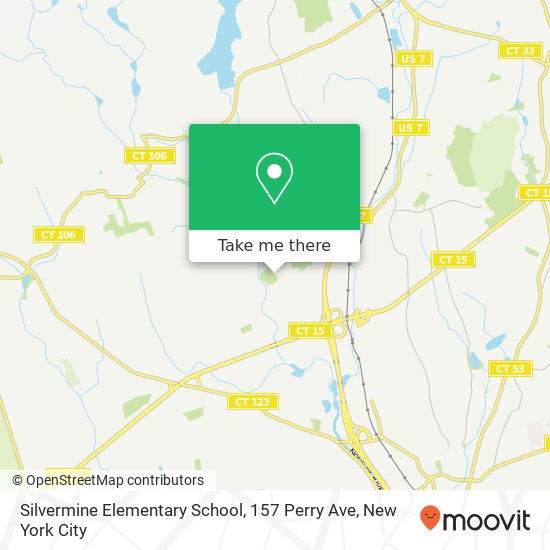 Mapa de Silvermine Elementary School, 157 Perry Ave