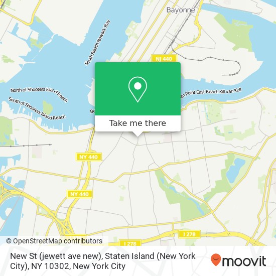 New St (jewett ave new), Staten Island (New York City), NY 10302 map