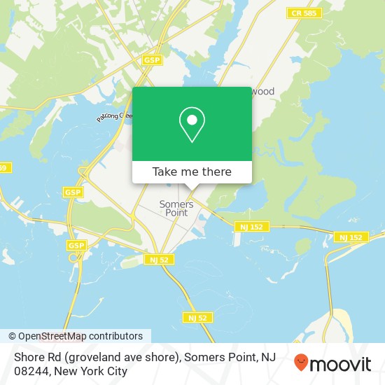 Shore Rd (groveland ave shore), Somers Point, NJ 08244 map