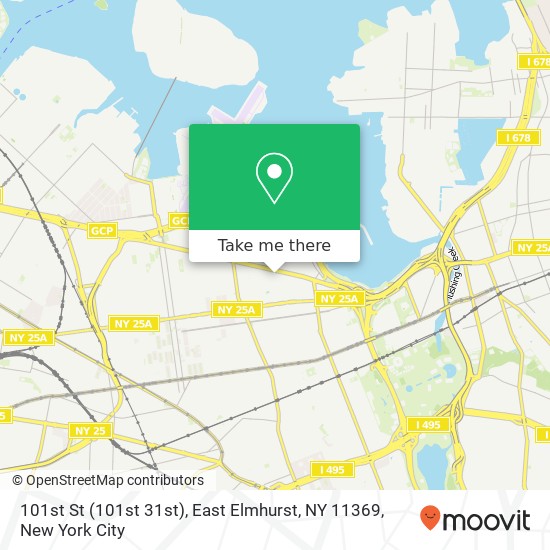 Mapa de 101st St (101st 31st), East Elmhurst, NY 11369