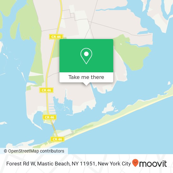 Forest Rd W, Mastic Beach, NY 11951 map