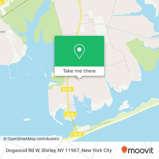 Mapa de Dogwood Rd W, Shirley, NY 11967