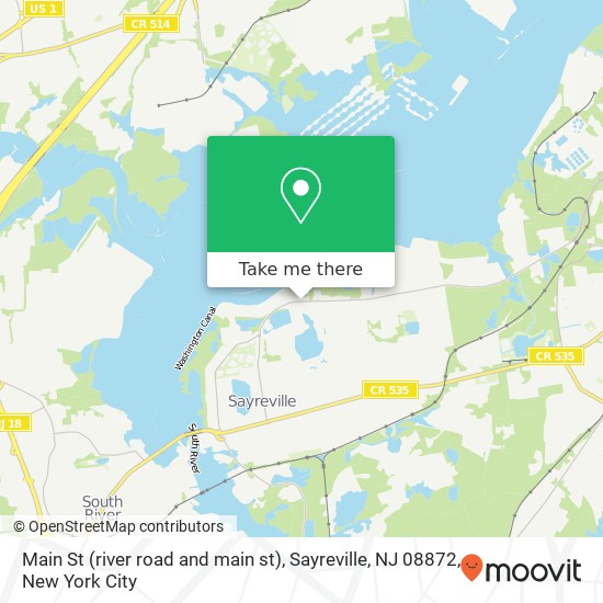Main St (river road and main st), Sayreville, NJ 08872 map