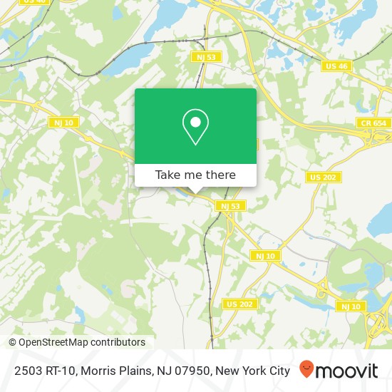 Mapa de 2503 RT-10, Morris Plains, NJ 07950