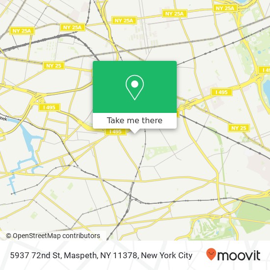 Mapa de 5937 72nd St, Maspeth, NY 11378