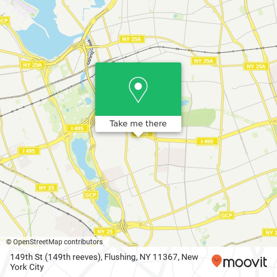 Mapa de 149th St (149th reeves), Flushing, NY 11367