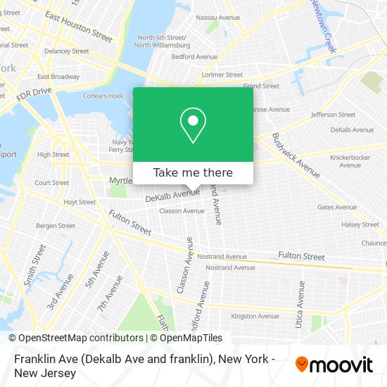 Mapa de Franklin Ave (Dekalb Ave and franklin)