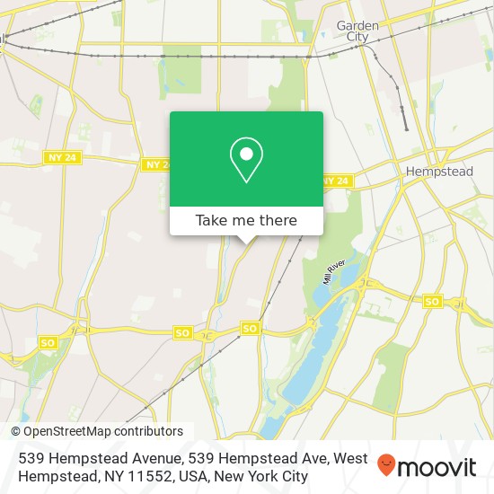 539 Hempstead Avenue, 539 Hempstead Ave, West Hempstead, NY 11552, USA map