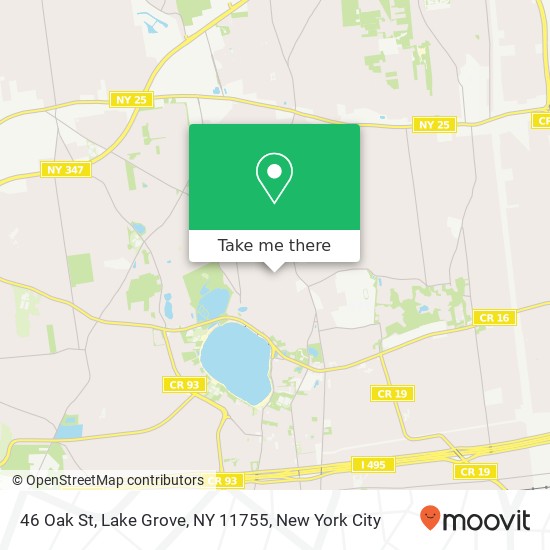 46 Oak St, Lake Grove, NY 11755 map