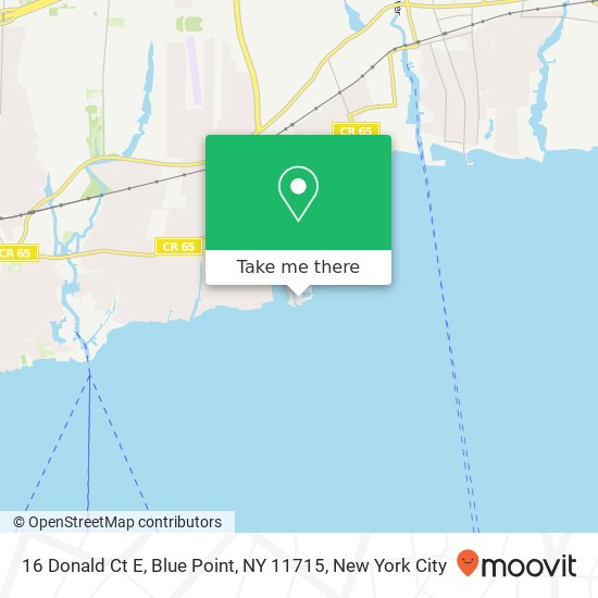 Mapa de 16 Donald Ct E, Blue Point, NY 11715