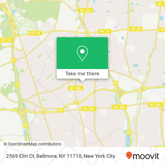 Mapa de 2569 Elm Ct, Bellmore, NY 11710