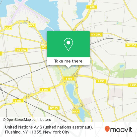 Mapa de United Nations Av S (united nations astronaut), Flushing, NY 11355