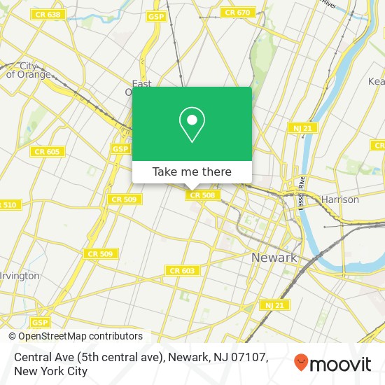 Central Ave (5th central ave), Newark, NJ 07107 map