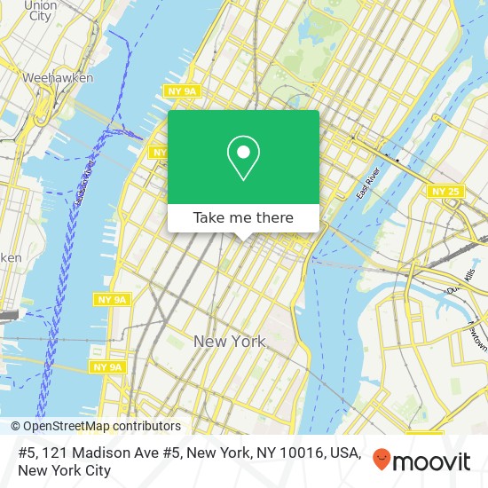#5, 121 Madison Ave #5, New York, NY 10016, USA map