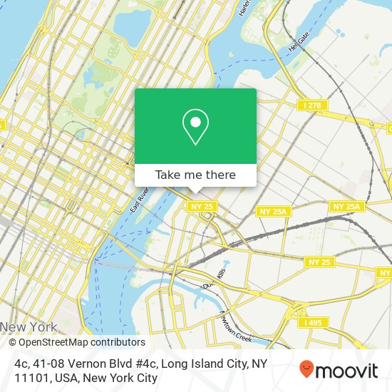 Mapa de 4c, 41-08 Vernon Blvd #4c, Long Island City, NY 11101, USA