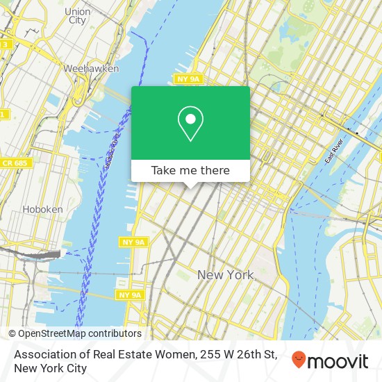 Association of Real Estate Women, 255 W 26th St map