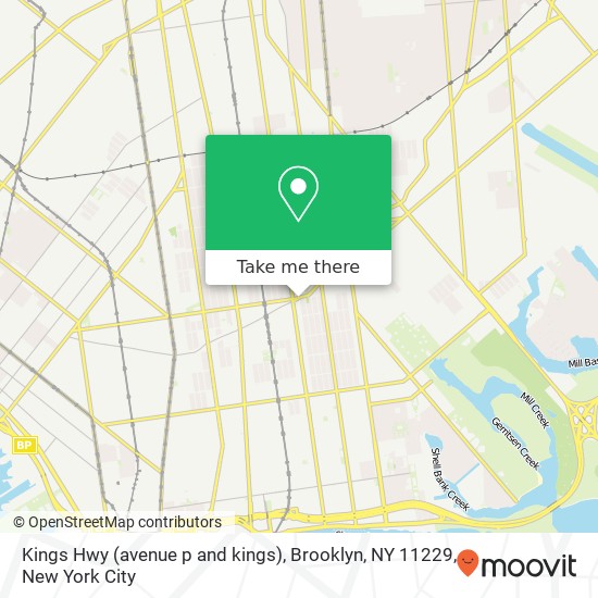 Kings Hwy (avenue p and kings), Brooklyn, NY 11229 map