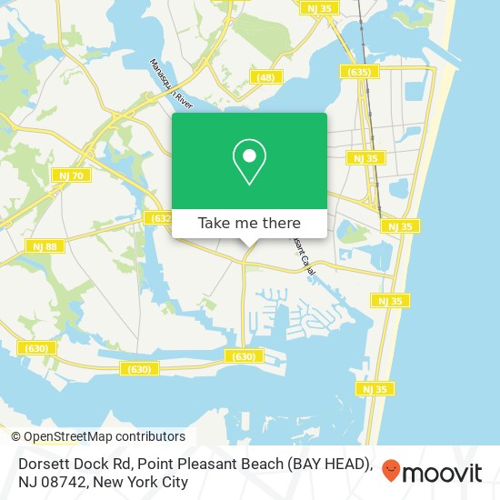 Dorsett Dock Rd, Point Pleasant Beach (BAY HEAD), NJ 08742 map