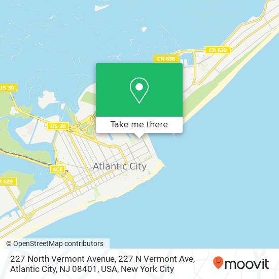 227 North Vermont Avenue, 227 N Vermont Ave, Atlantic City, NJ 08401, USA map