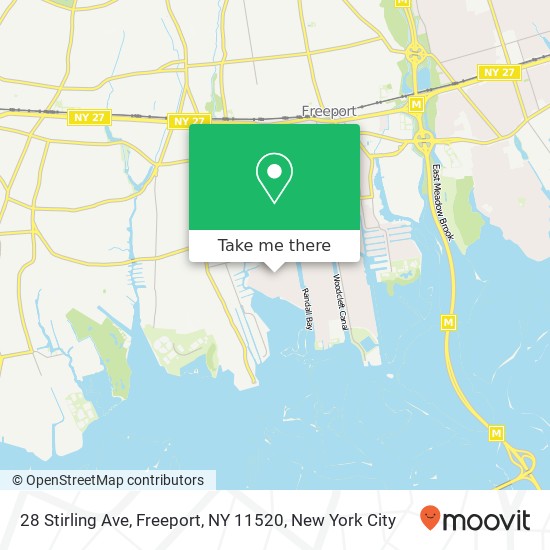 Mapa de 28 Stirling Ave, Freeport, NY 11520