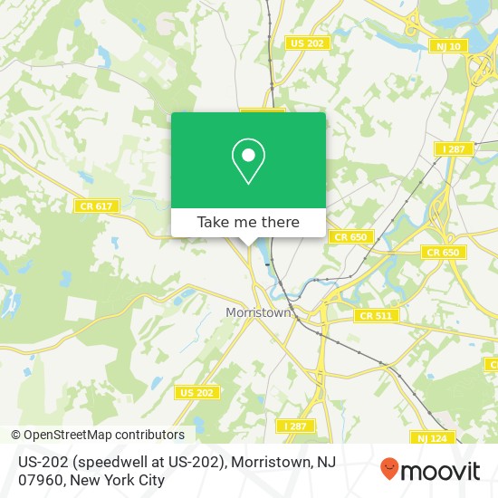 US-202 (speedwell at US-202), Morristown, NJ 07960 map