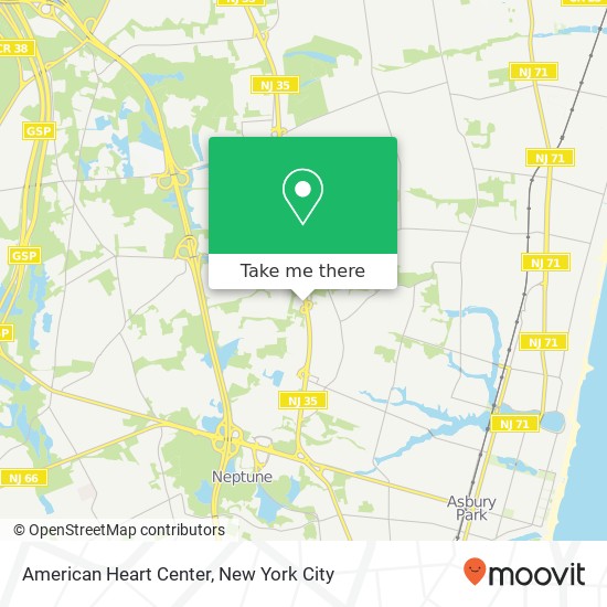 American Heart Center, 1300 RT-35 map