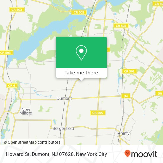 Howard St, Dumont, NJ 07628 map