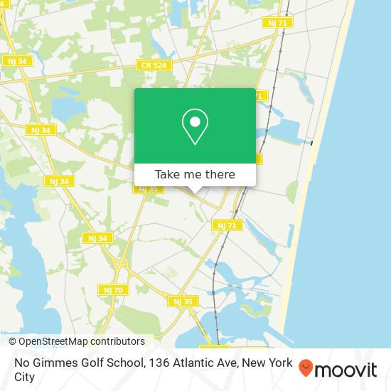 No Gimmes Golf School, 136 Atlantic Ave map