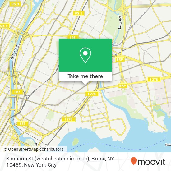Mapa de Simpson St (westchester simpson), Bronx, NY 10459