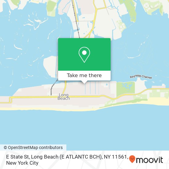 Mapa de E State St, Long Beach (E ATLANTC BCH), NY 11561