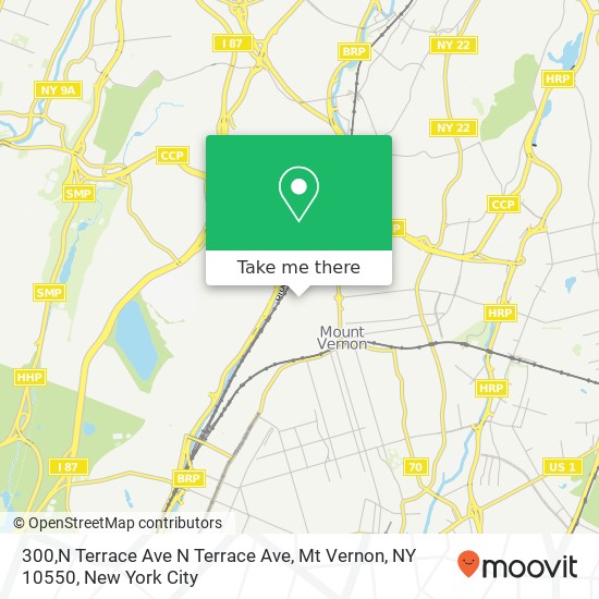 300,N Terrace Ave N Terrace Ave, Mt Vernon, NY 10550 map