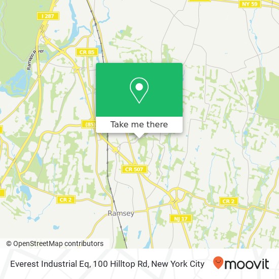 Mapa de Everest Industrial Eq, 100 Hilltop Rd