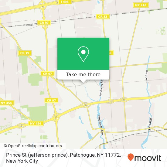 Prince St (jefferson prince), Patchogue, NY 11772 map