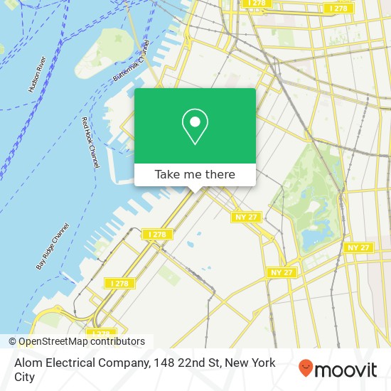 Mapa de Alom Electrical Company, 148 22nd St