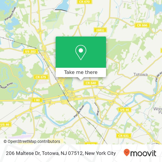 206 Maltese Dr, Totowa, NJ 07512 map