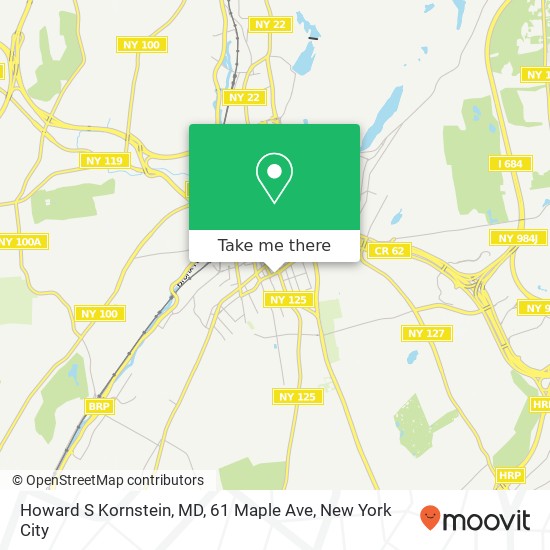Howard S Kornstein, MD, 61 Maple Ave map