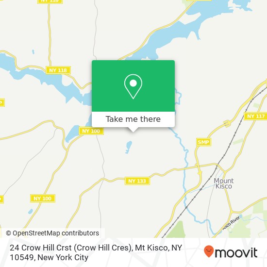 Mapa de 24 Crow Hill Crst (Crow Hill Cres), Mt Kisco, NY 10549