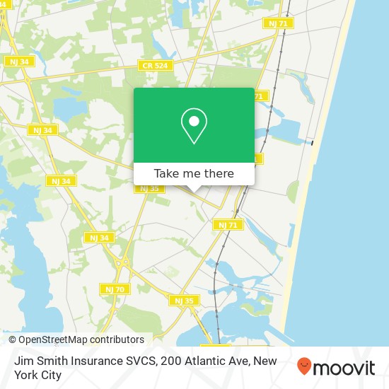 Mapa de Jim Smith Insurance SVCS, 200 Atlantic Ave