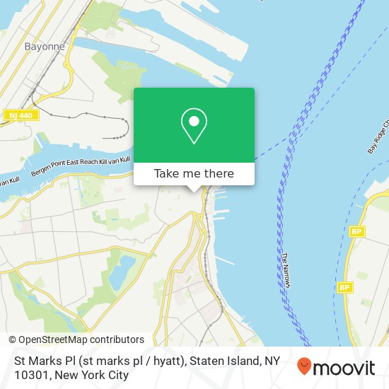 St Marks Pl (st marks pl / hyatt), Staten Island, NY 10301 map