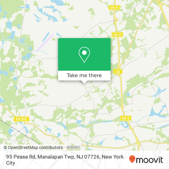 95 Pease Rd, Manalapan Twp, NJ 07726 map