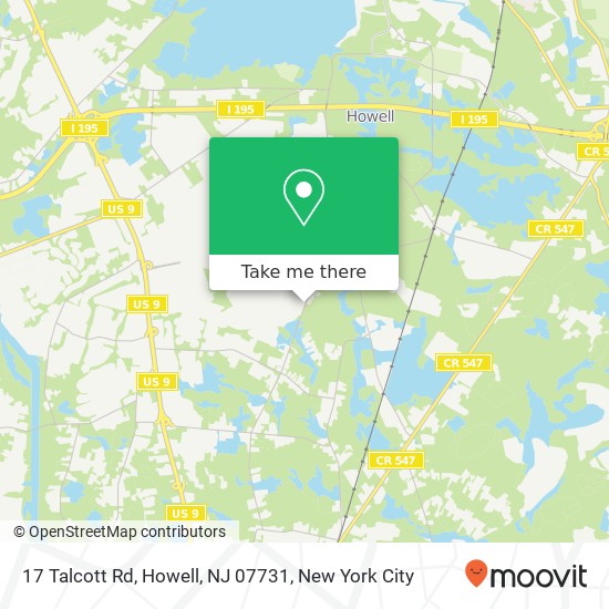 17 Talcott Rd, Howell, NJ 07731 map