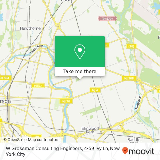 Mapa de W Grossman Consulting Engineers, 4-59 Ivy Ln